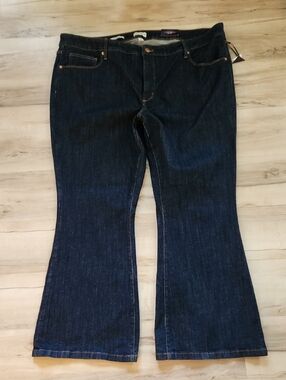 Ava & Viv Flare High Rise Jeans Fitted Hip and Thigh Blue Size 24